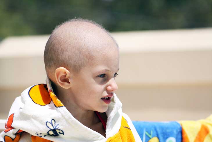 A child with cancer