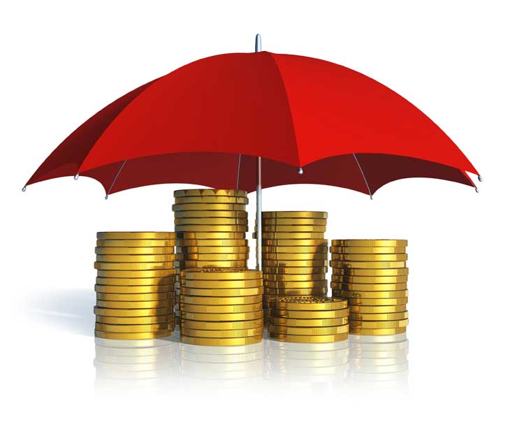 Umbrella Covering Money